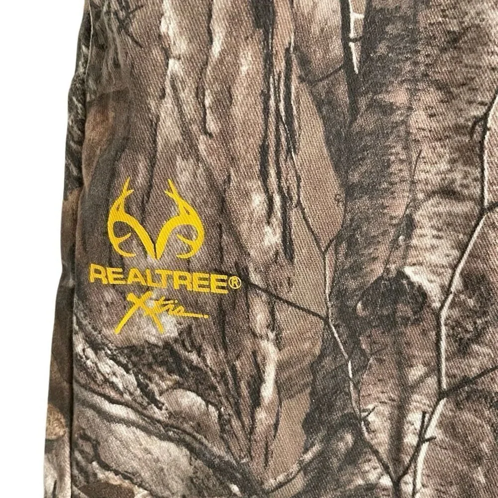 Realtree Mens Camo Cargo Hunting Pants XL Camouflage Pocket Baggy Outdoor Y2K